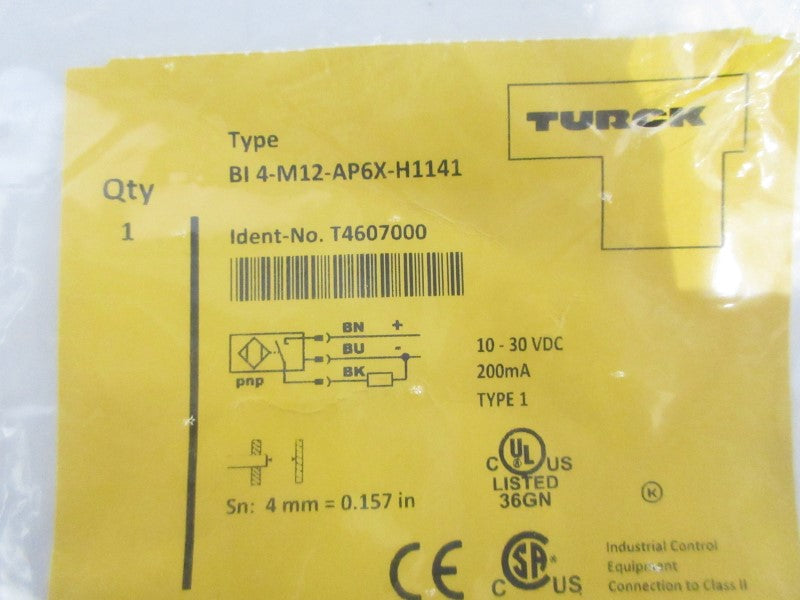 TURCK BI4-M12-AP6X-H1141 T4607000 10-30VDC NSMP