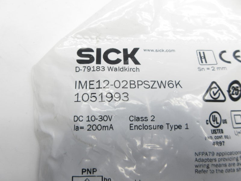 SICK IME12-02BPSZW6K 1051993 10-30VDC NSMP