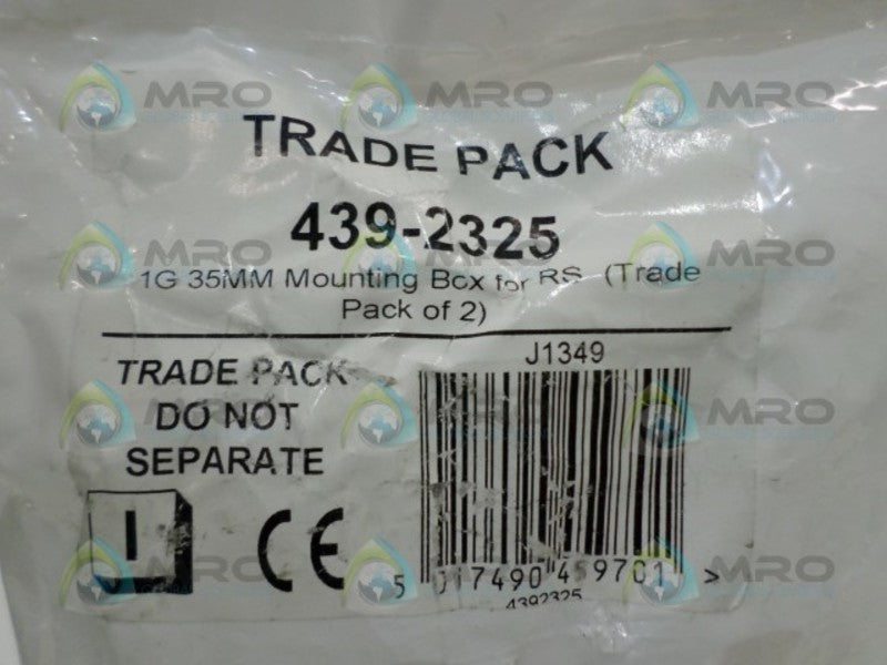 MK VTS6035 439-2325 WHITE TRUNKING BACK BOX (PKG OF 2) NSMP