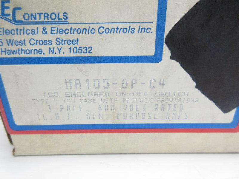 EEC CONTROLS MA105-6P-C4 600V NSMP
