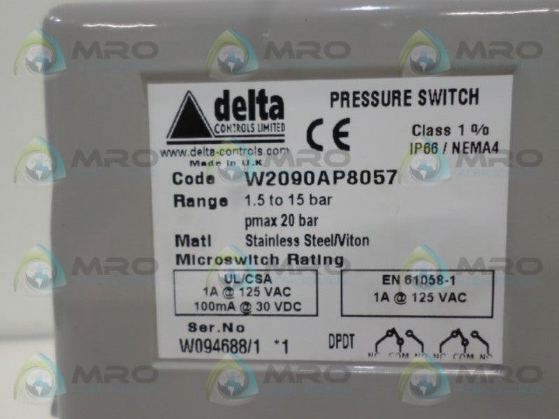 DELTA W2090AP8057 PRESSURE SWITCH NSNP