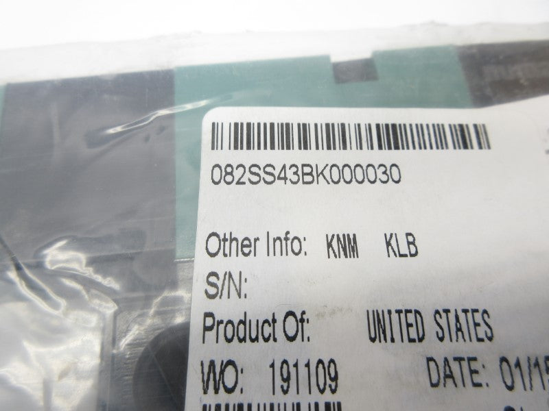 NUMATICS 082SS43BK000030 100-115/110-120V .15A NSMP