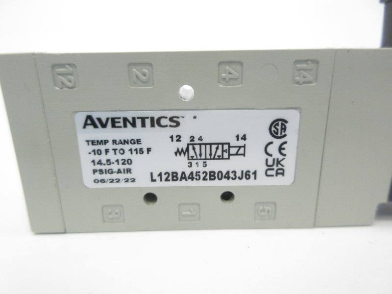 AVENTICS L12BA452B043J61 24VDC 14.5-120PSI NSNP