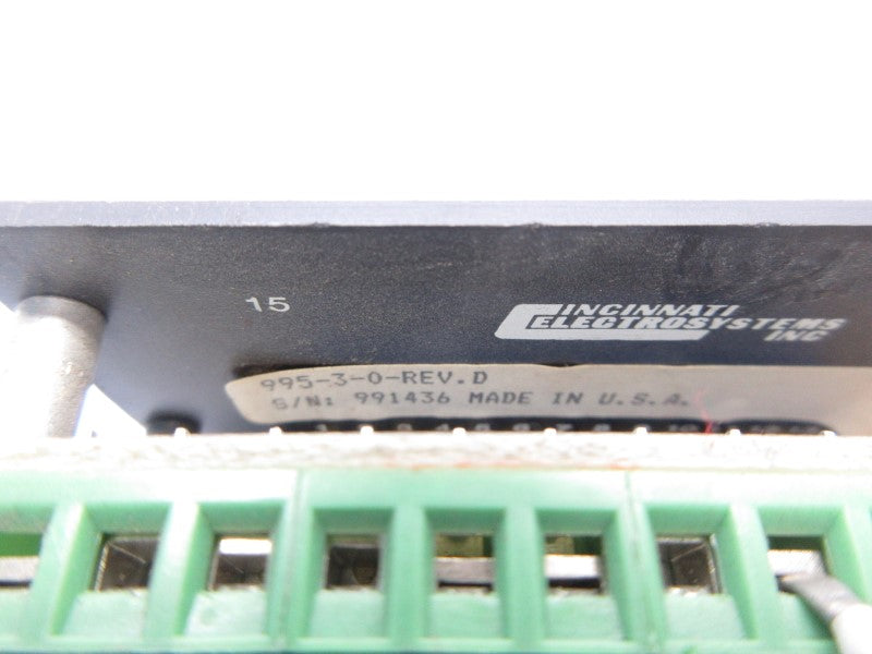 CINCINNATI ELECTROSYSTEMS 995-3-0-REV.D UNMP