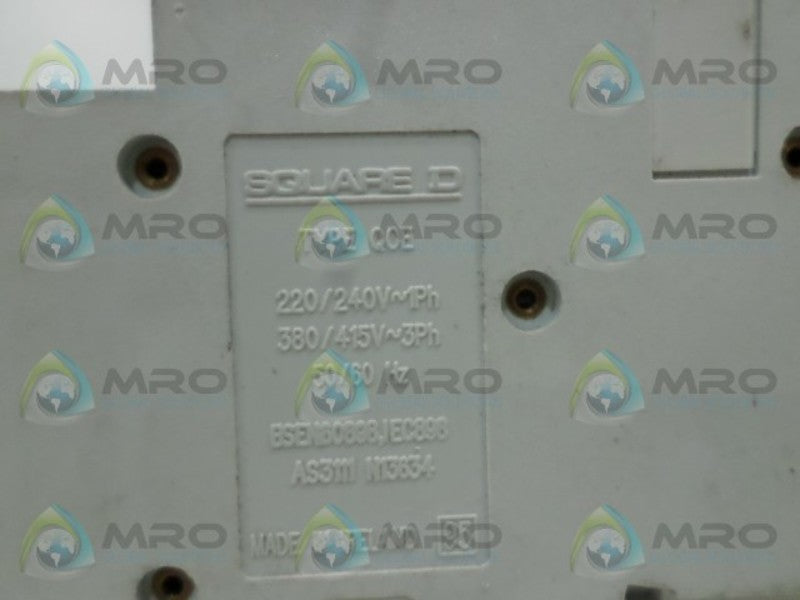 SQUARE D QO116ED10 CIRCUIT BREAKER 16A UNMP