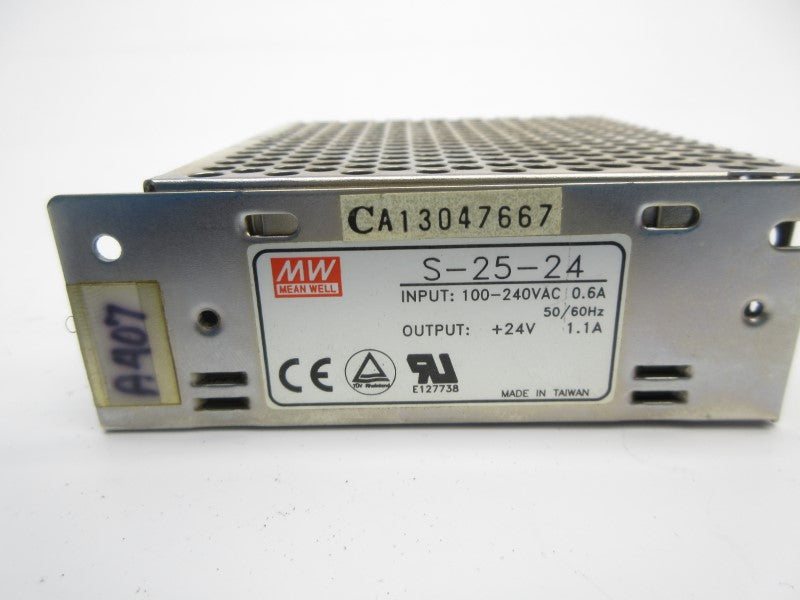 MEAN WELL S-25-24 100-240VAC 0.6A UNMP