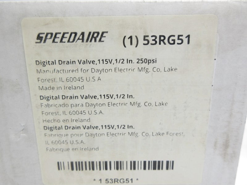 SPEEDAIRE 53RG51 115V 250PSI 1/2" NSMP