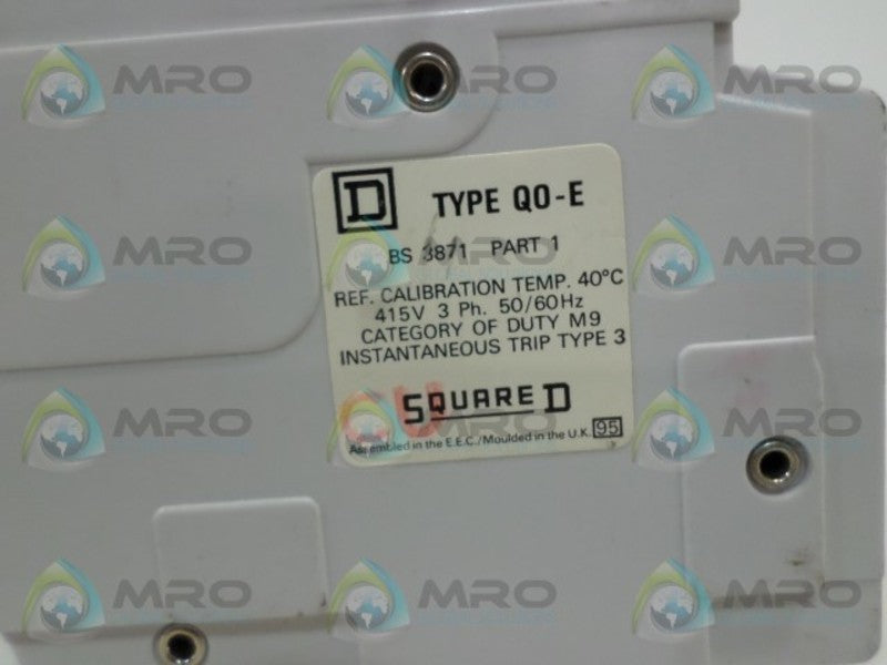 SQUARE D QO316E39 CIRCUIT BREAKER 16A UNMP