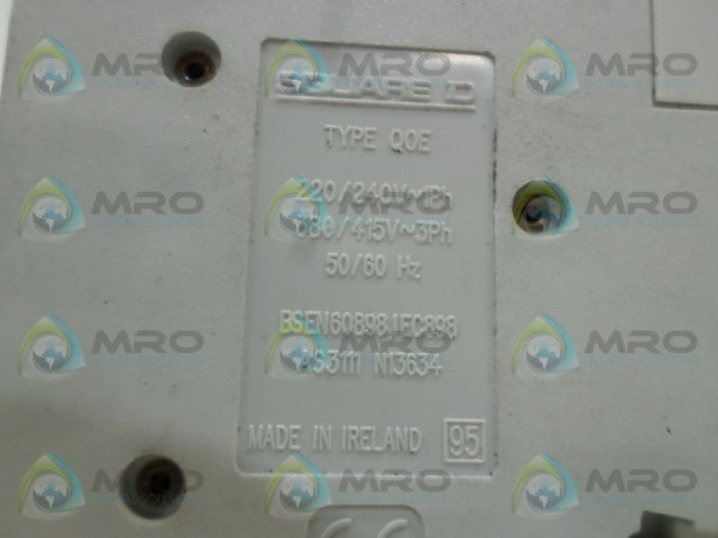 SQUARE D QO316ED10 CIRCUIT BREAKER 16A UNMP