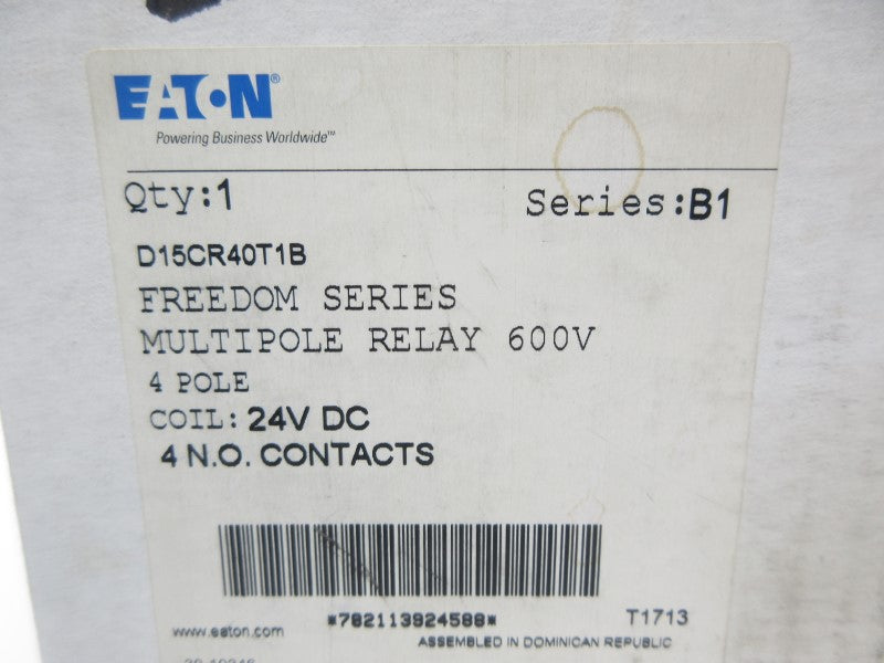 EATON D15CR40T1B SER. B1 24VDC NSMP