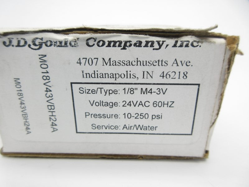 J.D GOULD M4-3V 24VAC 10-250PSI 1/8" NSMP