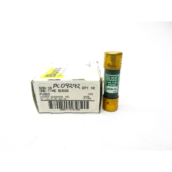 BUSSMANN NON-10 250VAC 10A (PKG OF 10) (WH/GR) NSMP