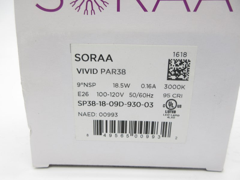 SORAA SP38-18-09D-930-03 00993 100-120V 0.16A NSMP