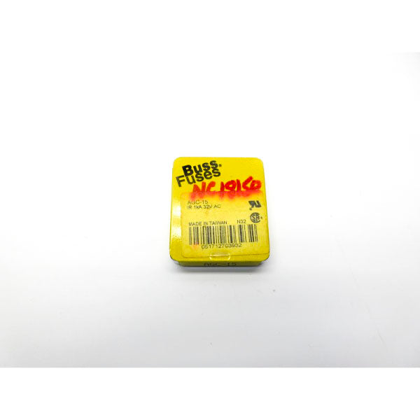 BUSSMANN AGC-15 32VAC 15A (PKG OF 5) NSFS