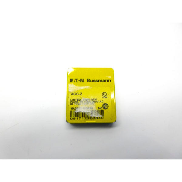 BUSSMANN AGC-2 250VAC 2A (PKG OF 5) NSFS