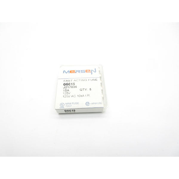MERSEN GGC15 125VAC 15A (PKG OF 5) NSFS