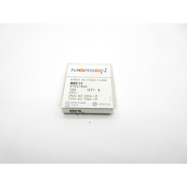MERSEN GGC10 125VAC 10A (PKG OF 5) NSFS