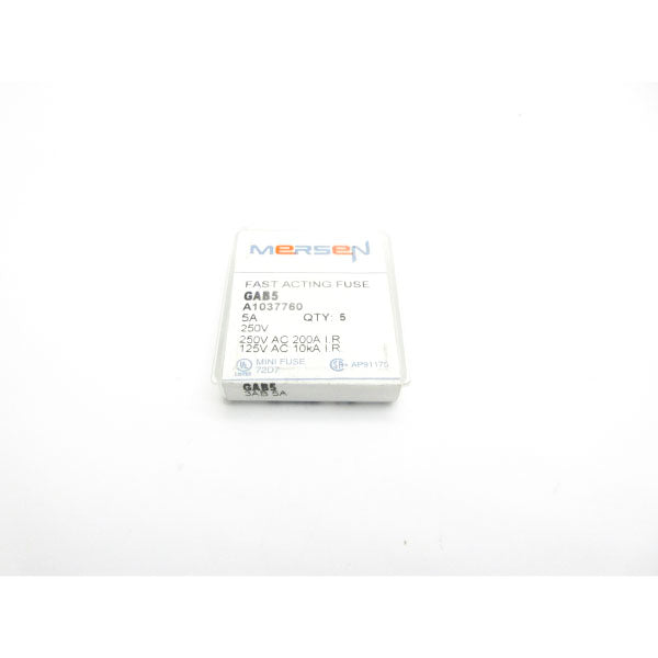 MERSEN GAB5 250VAC 5A (PKG OF 5) NSFS