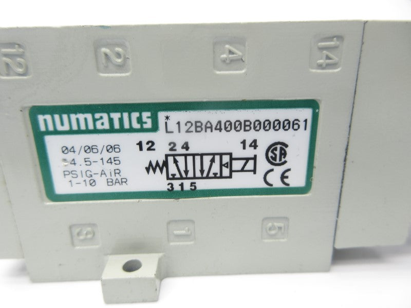 NUMATICS L12BA400B000061 24VDC 14.5-145PSI NSNP