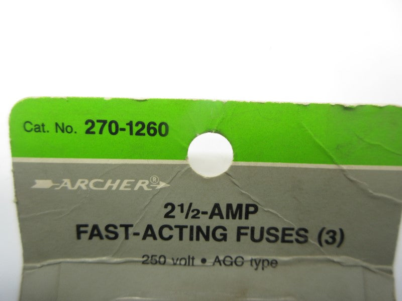 ARCHER 270-1260 250V 2-1/2A (PKG OF 3) NSMP