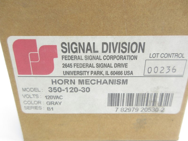 FEDERAL SIGNAL 350-120-30 SER. B1 120VAC 0.18A NSMP