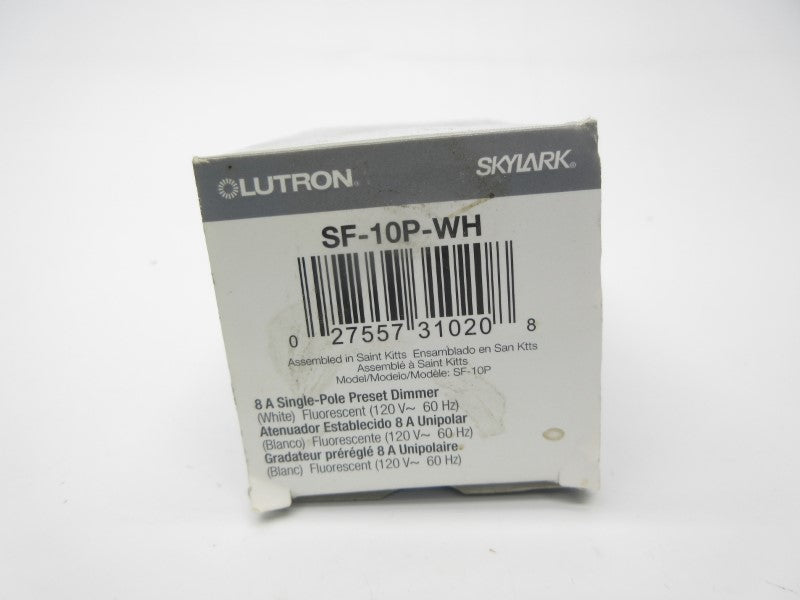 LUTRON SF-10P-WH 120V 8A NSMP