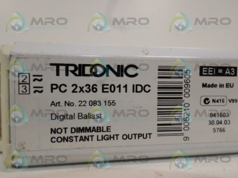 TRIDONIC 22083155 PC2X36E011IDC DIGITAL BALLAST  NSNP