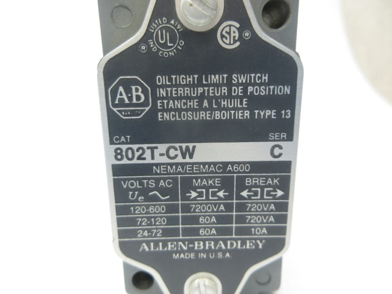 ALLEN BRADLEY 802T-CW SER. C 120-600VAC 60A (AS PICTURED1) NSNP