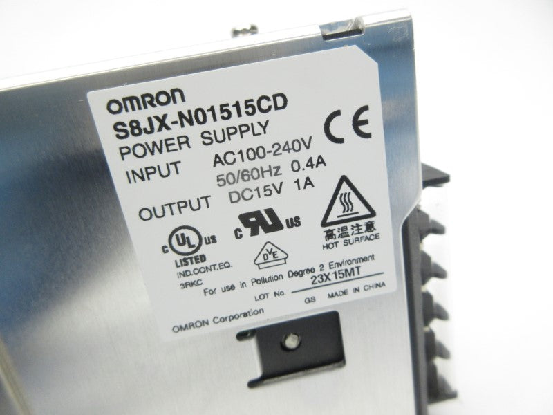 OMRON S8JX-N01515CD 100-240VAC 0.4A NSNP