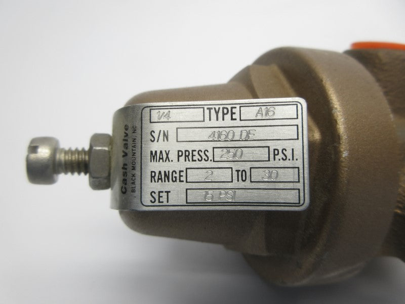 CASH VALVE A16 250PSI 1/4" NSNP
