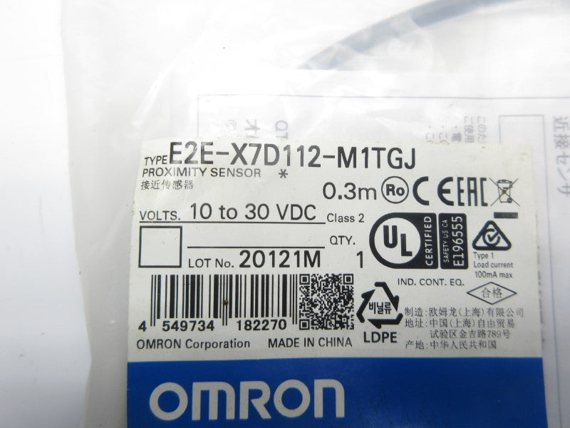 OMRON E2E-X7D112-M1TGJ 10-30VDC 0.3M NSMP