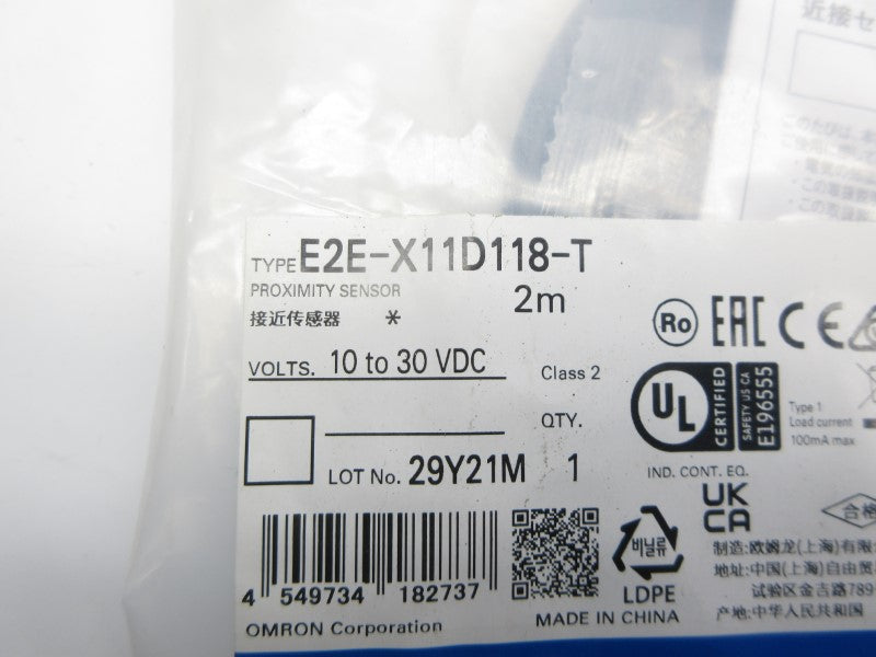 OMRON E2E-X11D118-T 10-30VDC 2M NSMP
