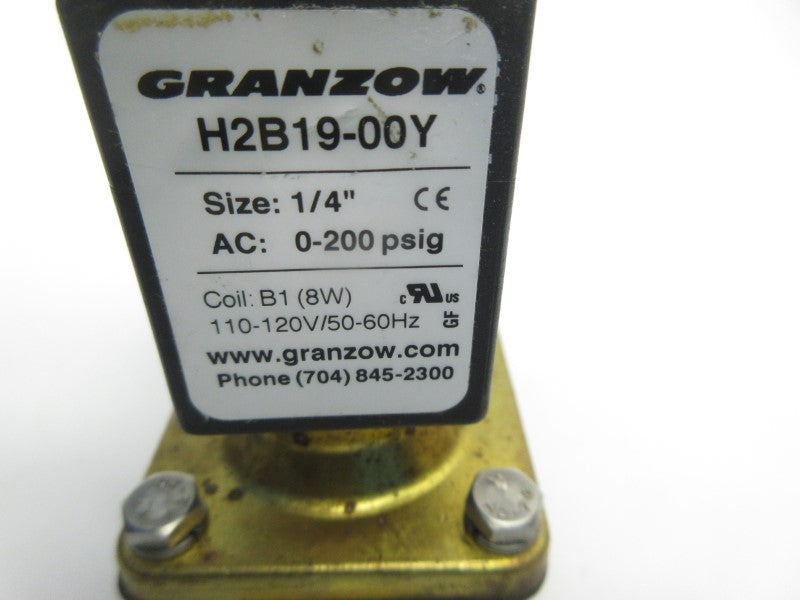 GRANZOW H2B19-00Y 110-120V 1/4" UNMP
