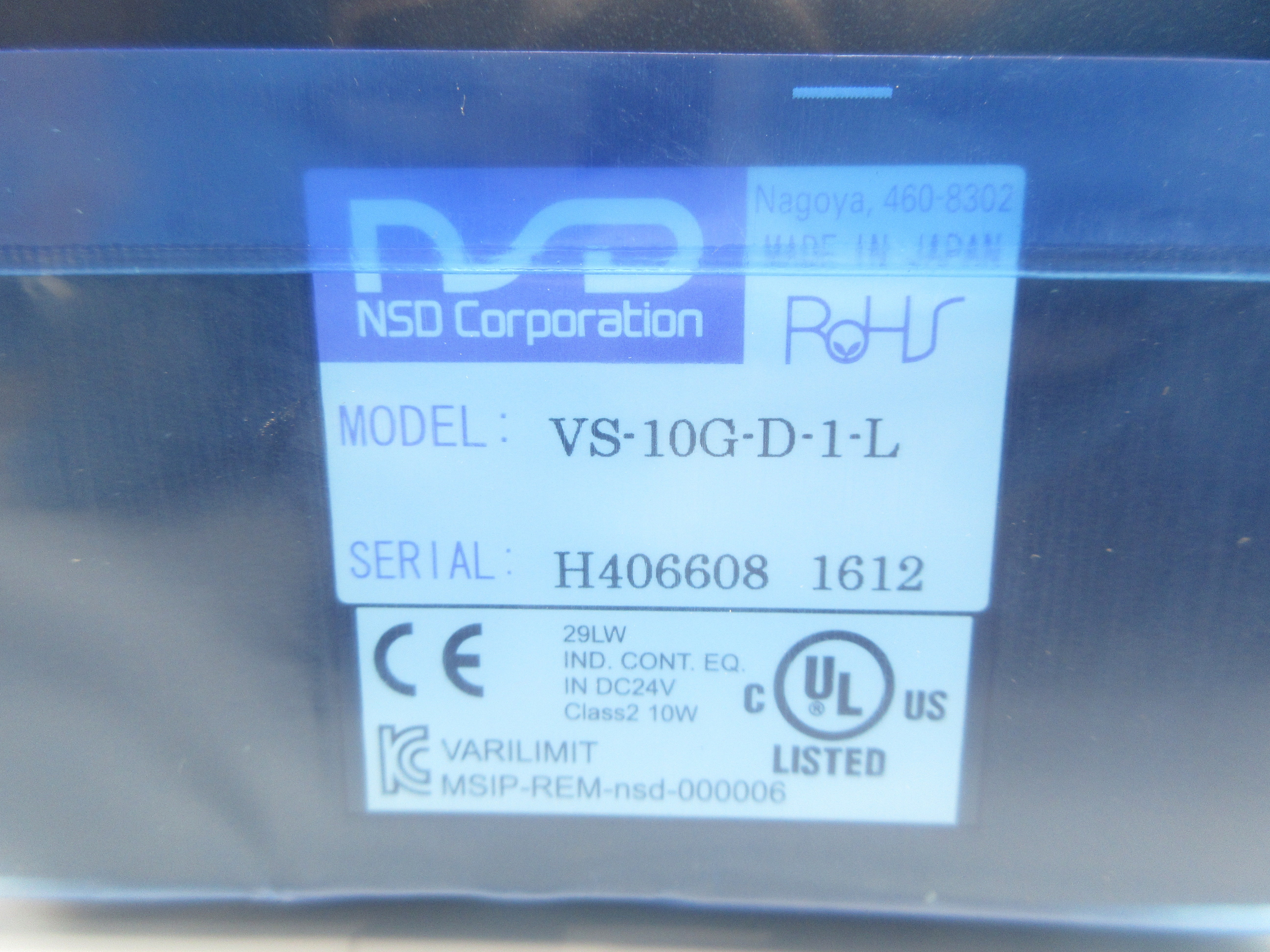 NSD VS-10G-D-1-L 24VDC NSMP