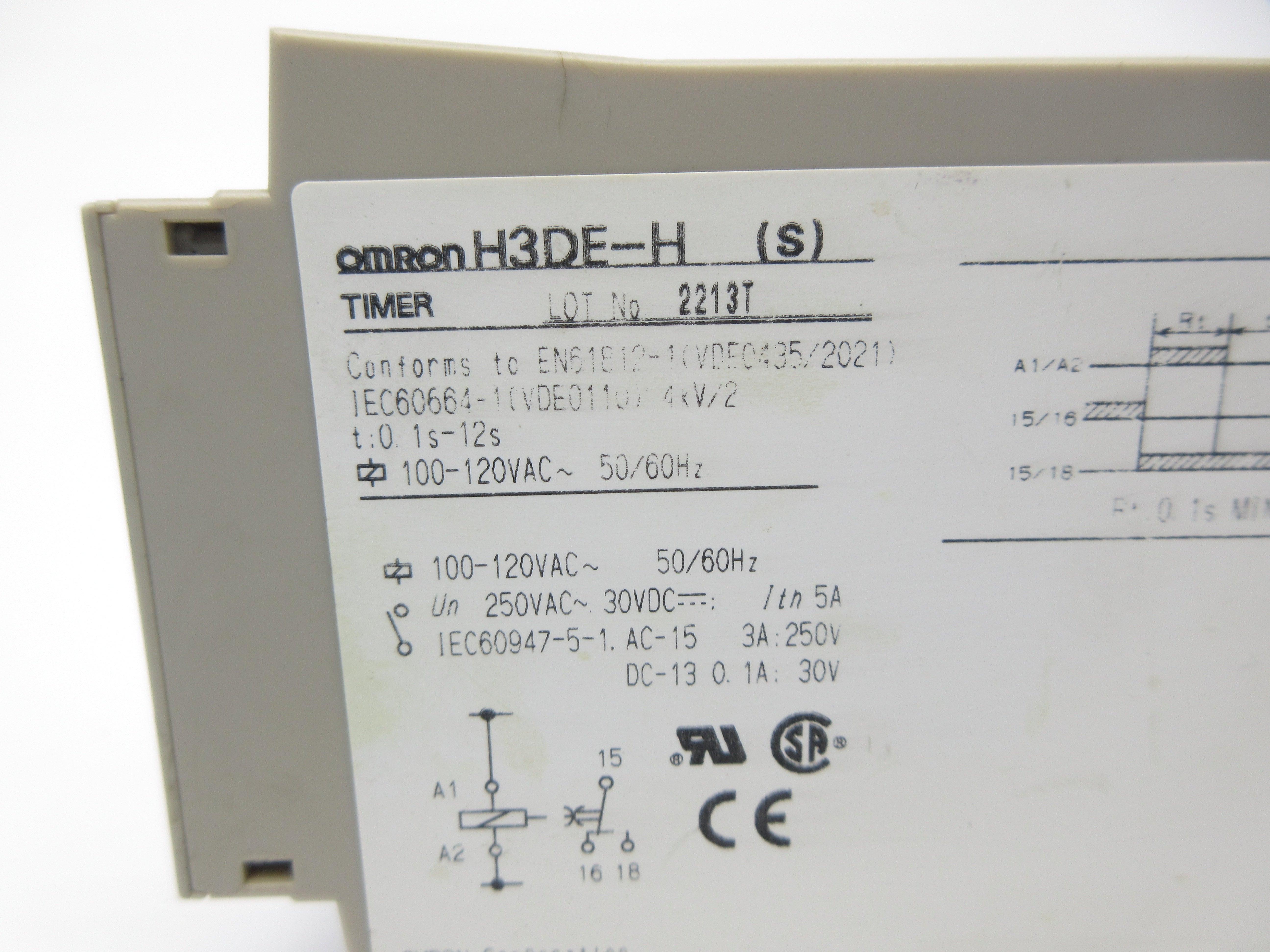 OMRON H3DE-H(S) 100-120VAC 1S-12S NSNP