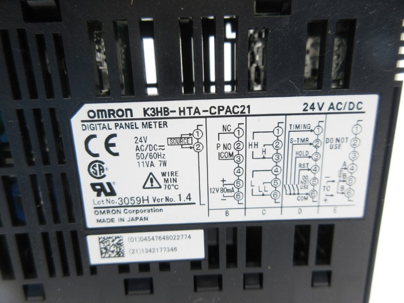 OMRON K3HB-HTA-CPAC21 24VAC/DC NSNP
