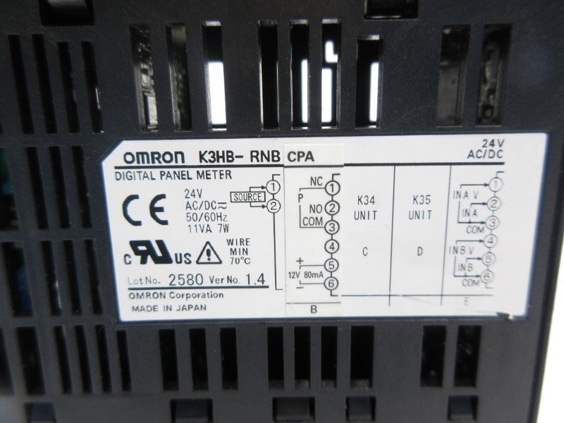 OMRON K3HB-RNBCPA 24VAC/DC NSNP