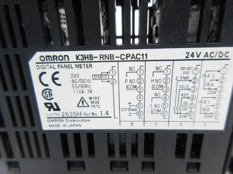 OMRON K3HB-RNB-CPAC11 24VAC/DC NSNP