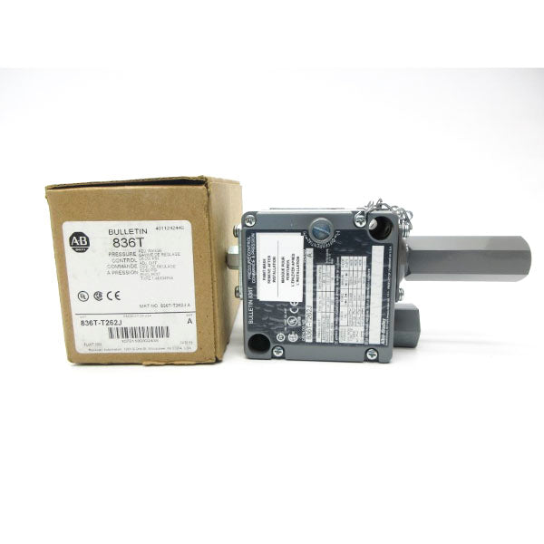 ALLEN BRADLEY 836T-T262J SER. A 120-600VAC 60A 24-250PSI (BR/WH) NSMP
