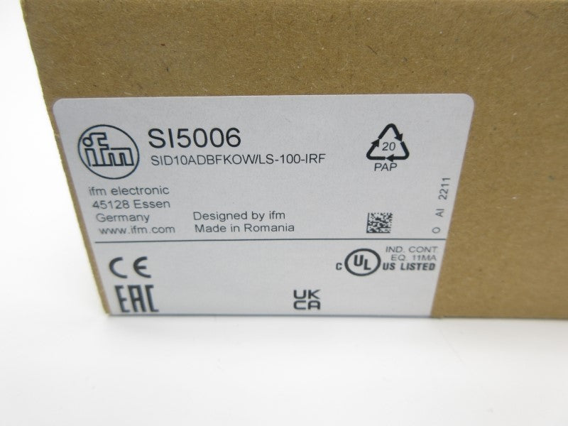 IFM EFECTOR SI5006 SID10ADBFKOW/LS-100-IRF 90-240VAC 3A NSMP
