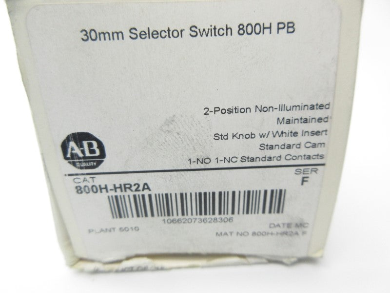 ALLEN BRADLEY 800T-HR2A SER. F (WH) NSMP