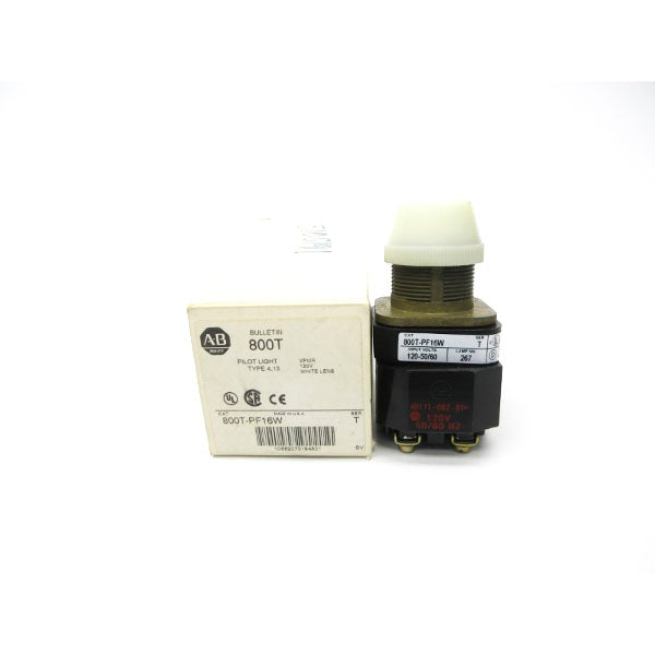 ALLEN BRADLEY 800T-PF16W SER. T 120V (WH) NSMP