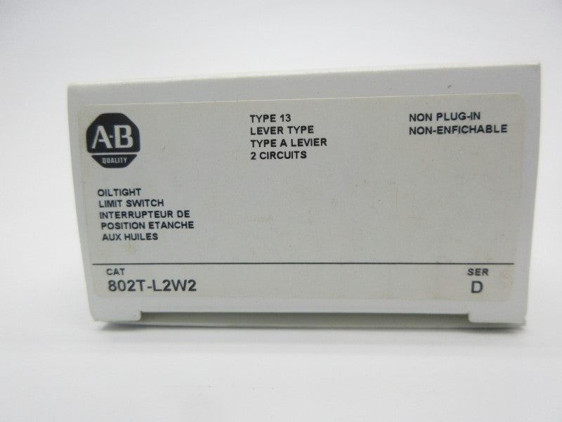 ALLEN BRADLEY 802T-L2W2 SER. D (WH) NSMP