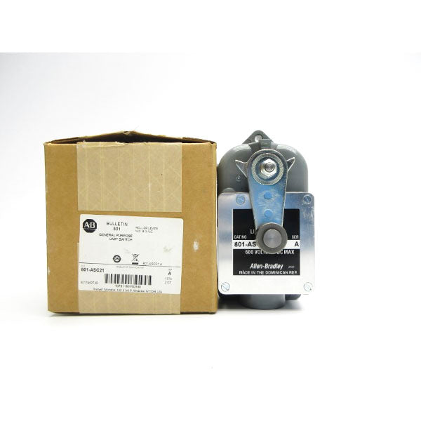 ALLEN BRADLEY 801-ASC21 SER. A 600VAC (BR/WH) NSMP