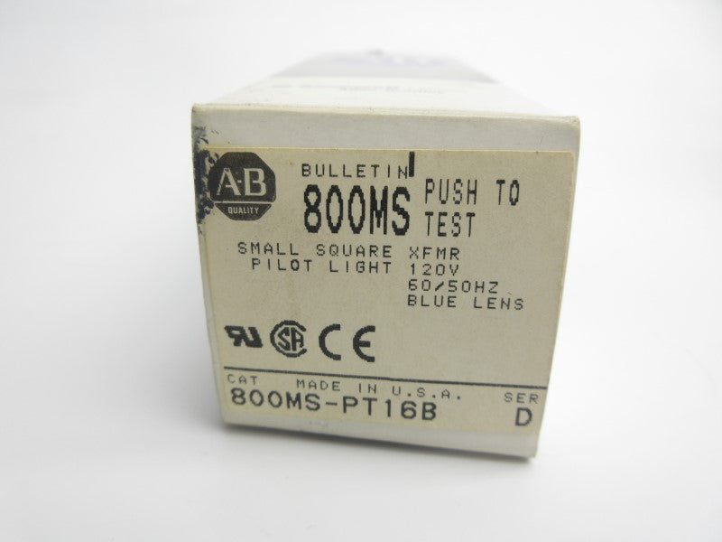 ALLEN BRADLEY 800MS-PT16B SER. D 120V (GY/BL) NSMP