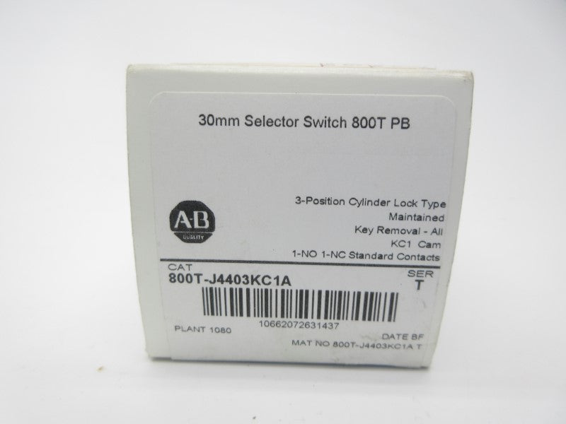 ALLEN BRADLEY 800T-J4403KC1A SER. T (NO KEY) (WH) NSMP