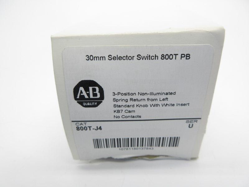 ALLEN BRADLEY 800T-J4 SER. U (WH) NSMP