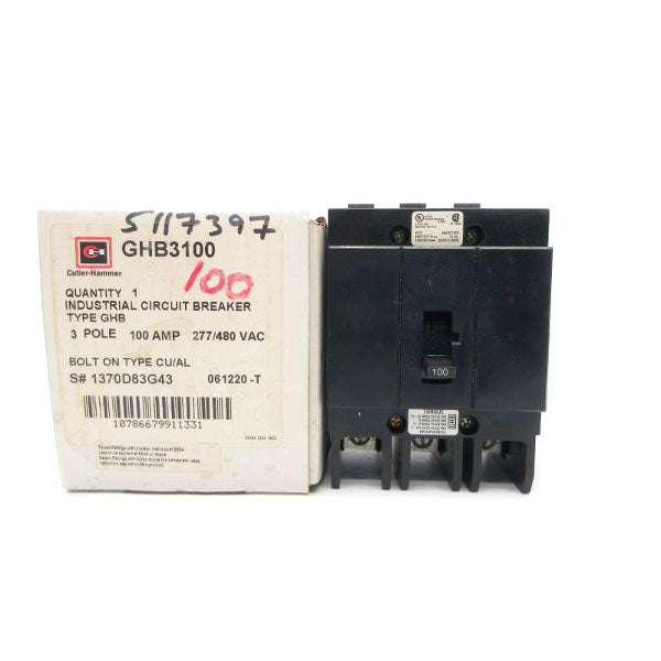 CUTLER HAMMER GHB3100 277/480VAC 100A NSMP