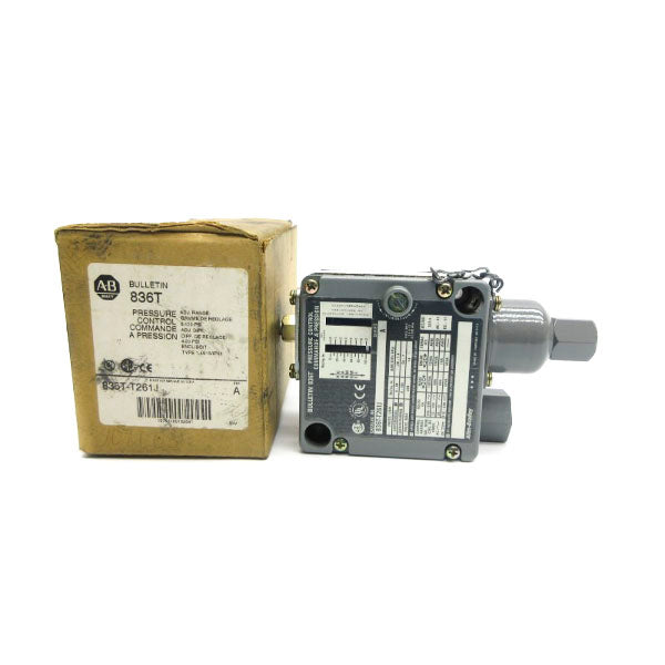 ALLEN BRADLEY 836T-T261J SER. A 120-600VAC 60A 8-100PSI (BR/WH) NSMP
