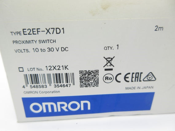 OMRON E2EF-X7D1 10-30VDC 2M NSMP